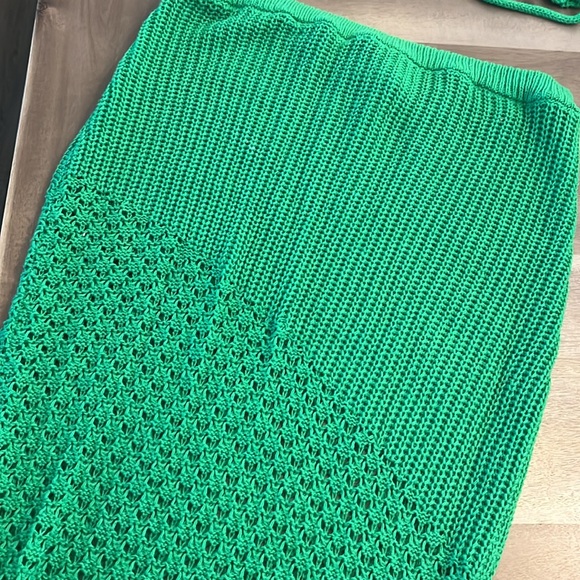 Green crochet set boho chic - Picture 5 of 5